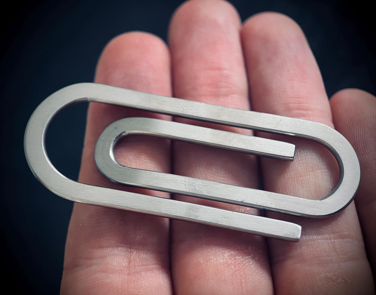 Minimalist Stainless Steel EDC Money Clip | Slim Wallet | Cash Holder | Paperclip