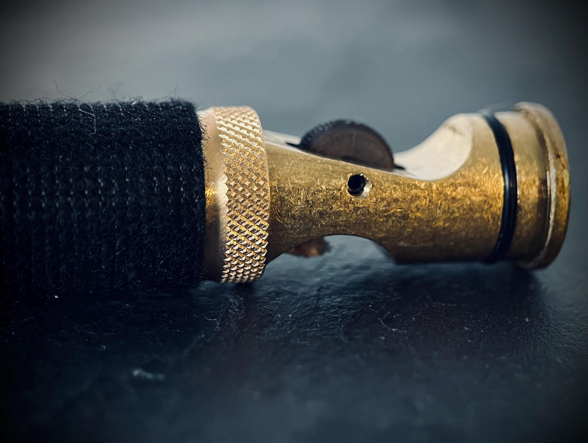 Distressed Vintage Style Solid Brushed Brass Heavy Metal Trench Art Pipe Torch Lighter / EDC / Everyday Carry / Survival Gear