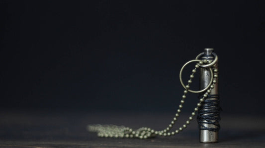 Rustic Rope Wrapped Distressed Solid Brass Vial Bullet Screw Capsule Pendant & Necklace