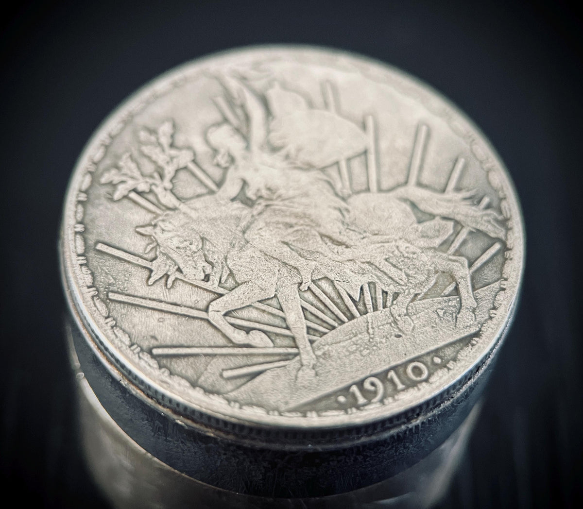 Handmade Silver Peace Knight Peso Caballito Dollar Hobo Coin Brass Pill Bottle Stash Capsule Container / Pot / EDC / Medicine / Snuff Box