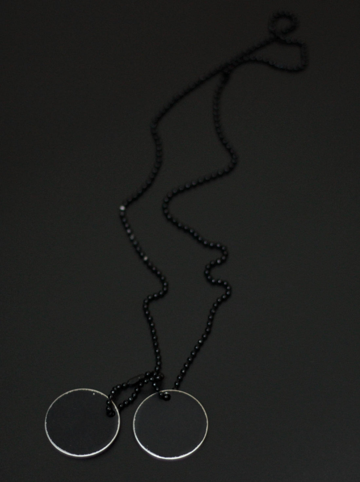 Handmade Matte Black Stainless Steel Dog Tag Necklace