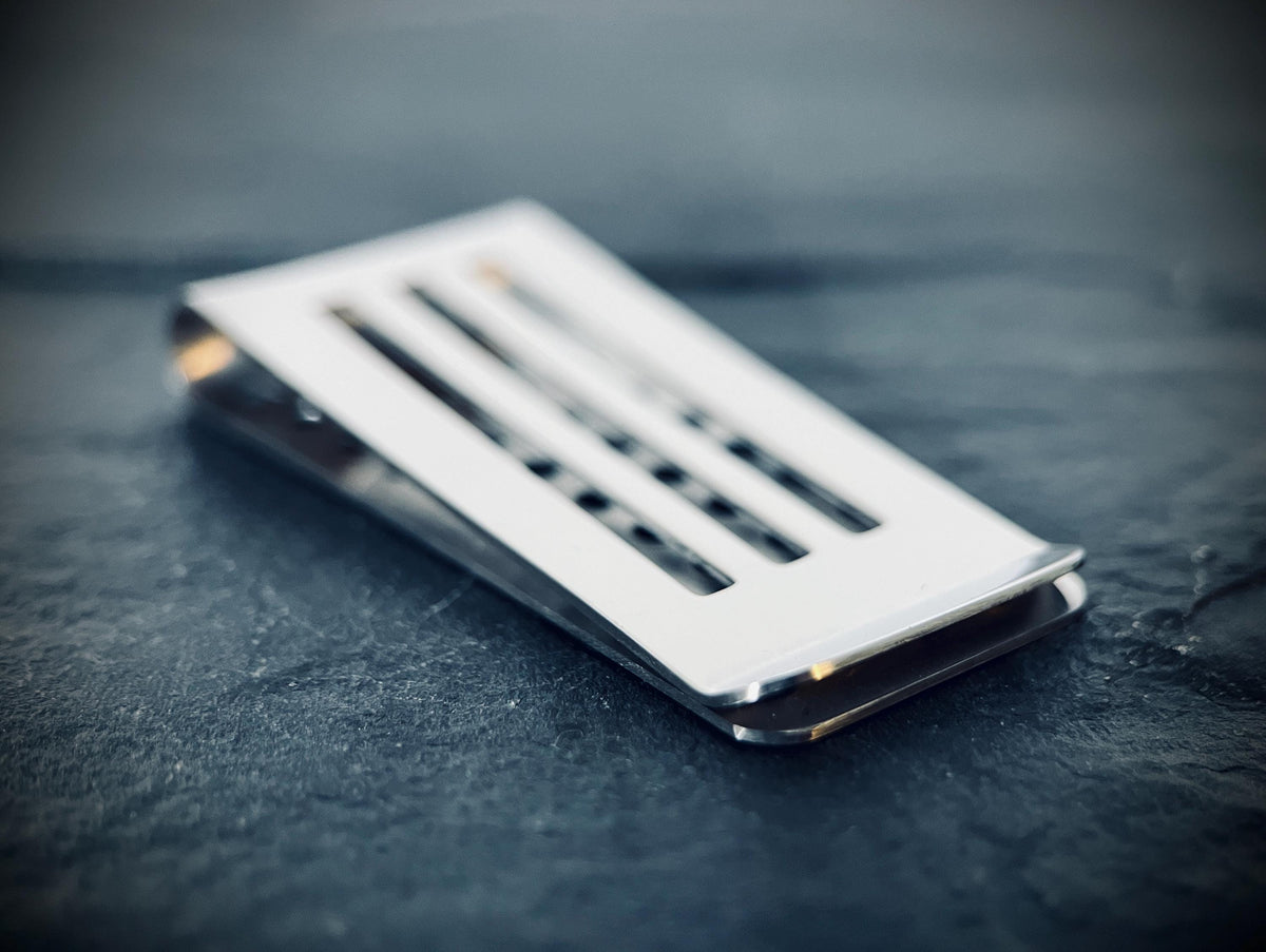 Stainless Steel Minimalist Silver Slim Large Capacity Money Clip Wallet Holder | Cash | Credit Card | Banknotes | EDC