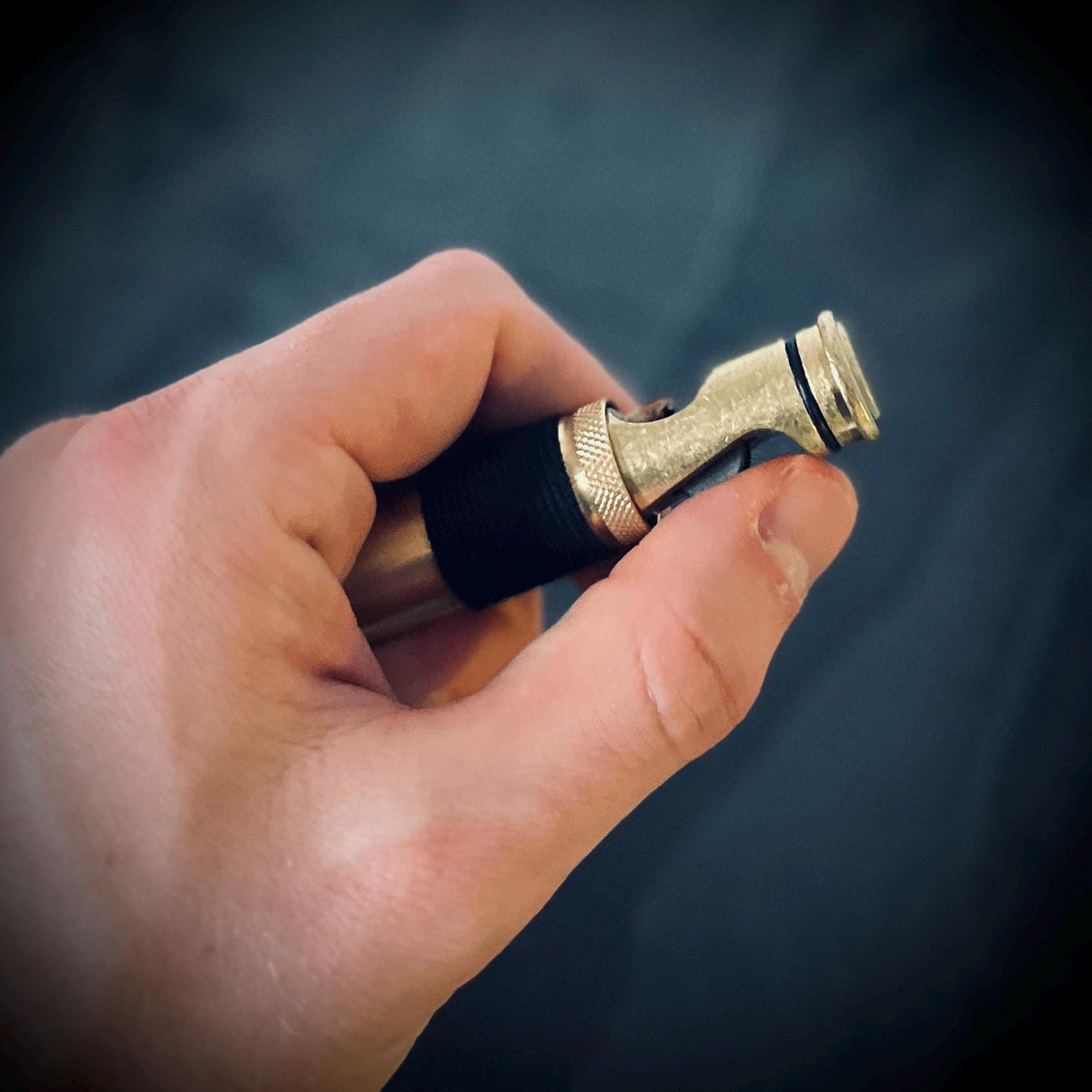 Distressed Vintage Style Solid Brushed Brass Heavy Metal Trench Art Pipe Torch Lighter / EDC / Everyday Carry / Survival Gear