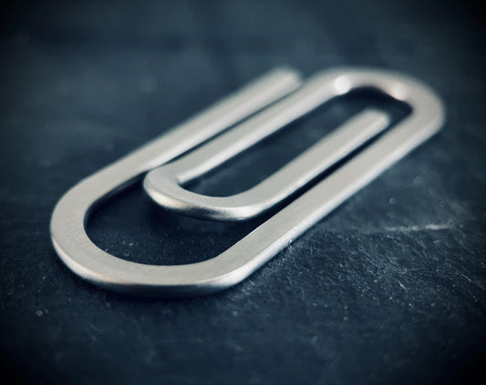 Minimalist Stainless Steel EDC Money Clip | Slim Wallet | Cash Holder | Paperclip