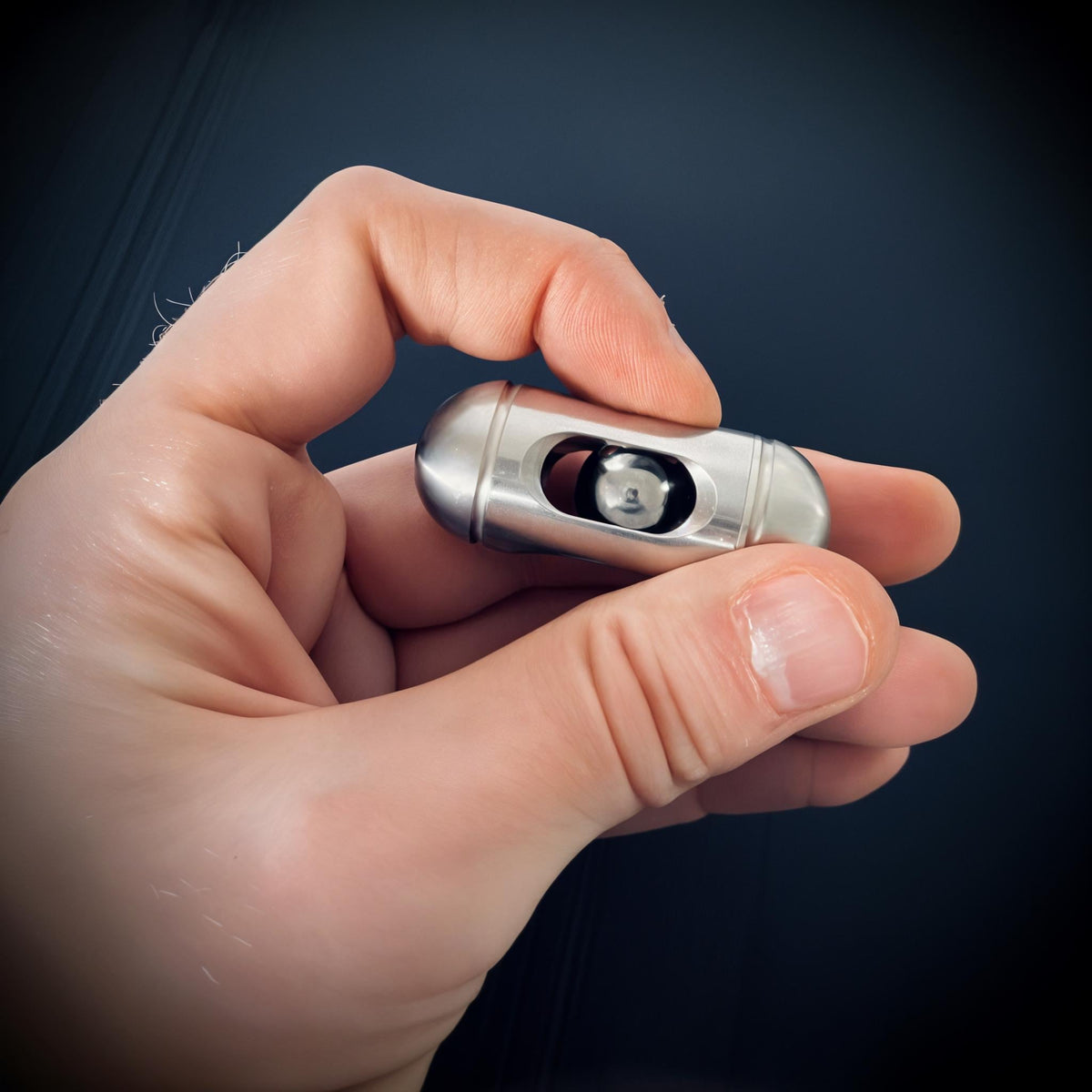 Stainless Steel EDC Silver Stress Ball Fidget Capsule Pocket Gadget Accessory | ADHD & Anxiety Relief | Calming Aid | Everyday Carry