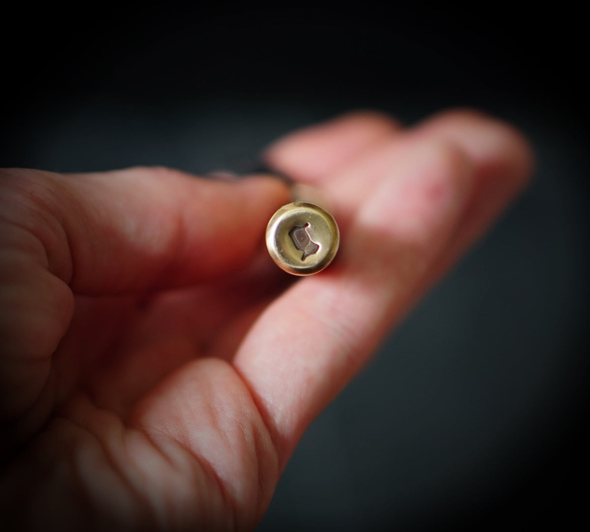 Rustic Handmade Brass Secret Stash Bullet Capsule Pendant Necklace with Engraved Cross & Custom Lettering