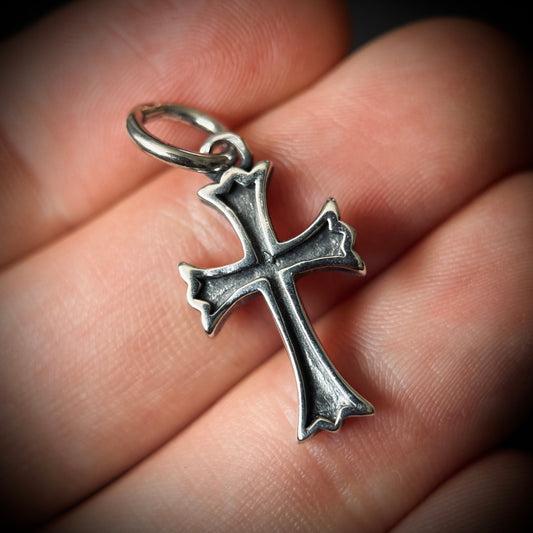 925 Sterling Silver Small Cross Pendant: Dainty Minimalist Crucifix