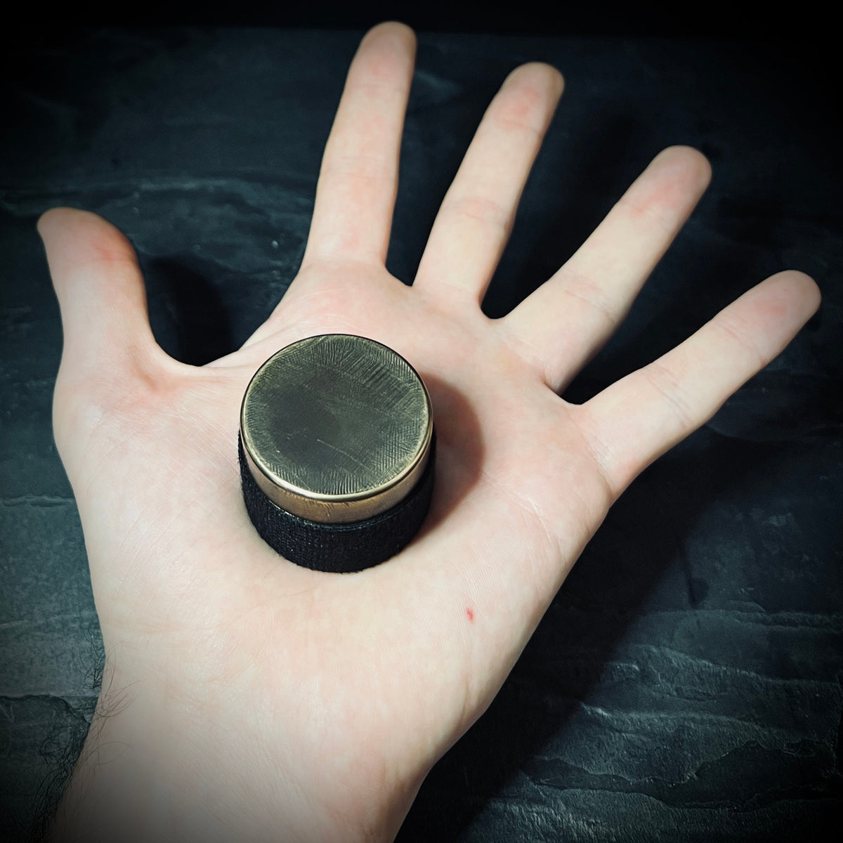Rustic Distressed Solid Brass Vintage Pill Bottle Stash Capsule Container / Survival EDC / Matchbox / Medication / Medicine / Snuff Box