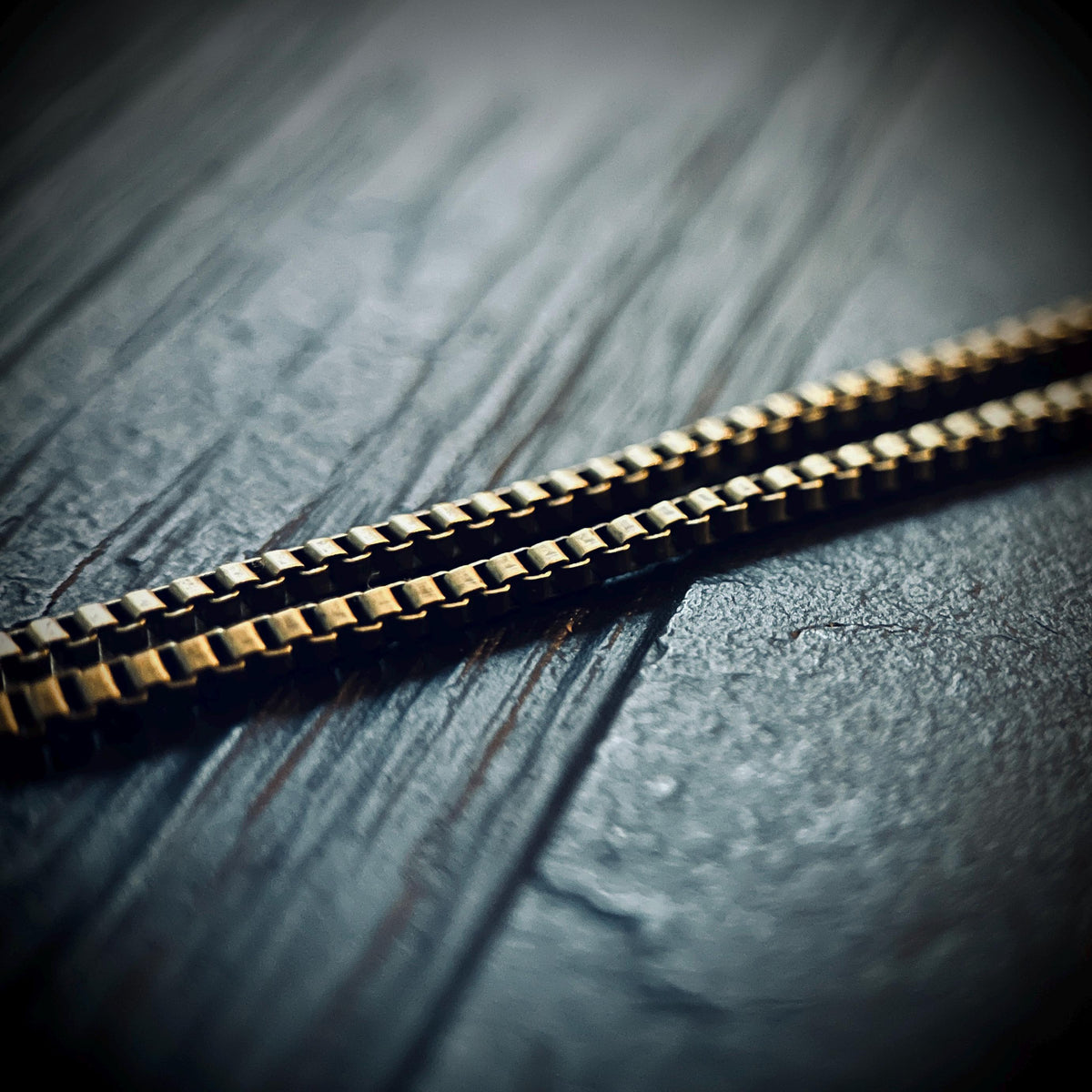 Slim Minimalist Rustic Brass Box Chain Necklace for Matching Pendants - 60cm