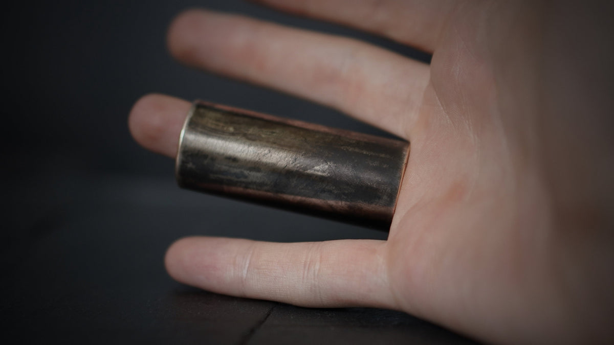 Unique Custom Aged Distressed Solid Brass Guitar Slide / Bottleneck / Finger / Guitarist / Musician / Blues / Rock / Country